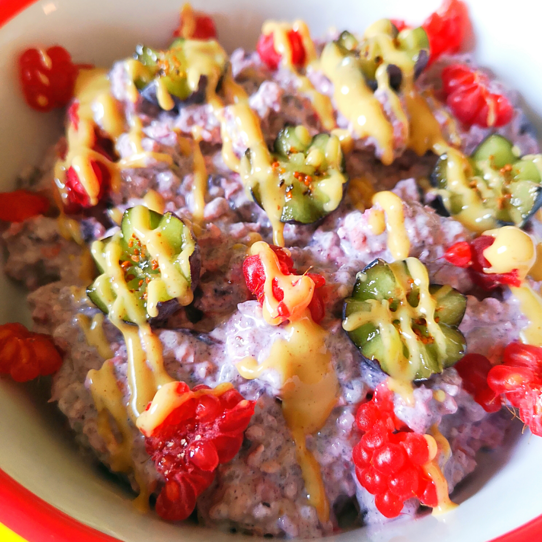 Double Berry Breakfast Pudding