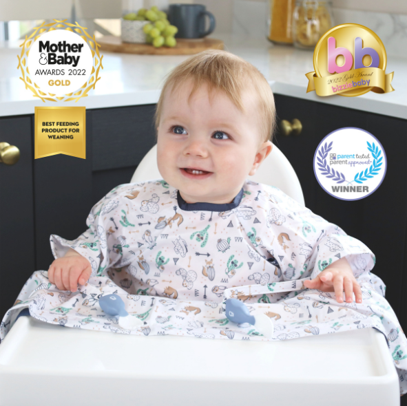My First Weaning Essentials Coverall & Matching Cutlery Set