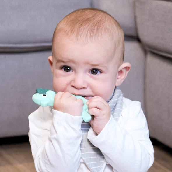 Soothes sore gums during teething